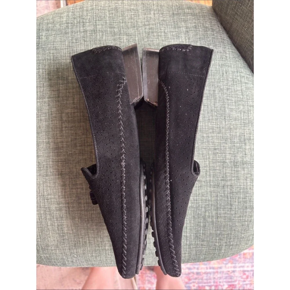 Stuart weitzman Black Suede Tassel Loafers - Women’s size 10 Classic work casual